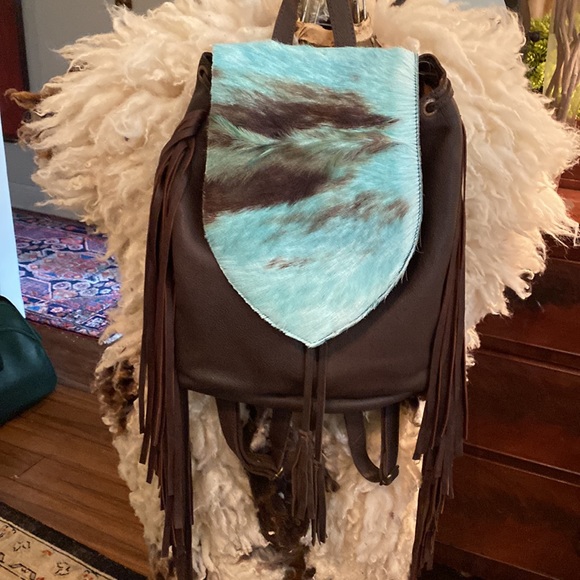 Turquoise and fabulous chocolate leather - Picture 5 of 6